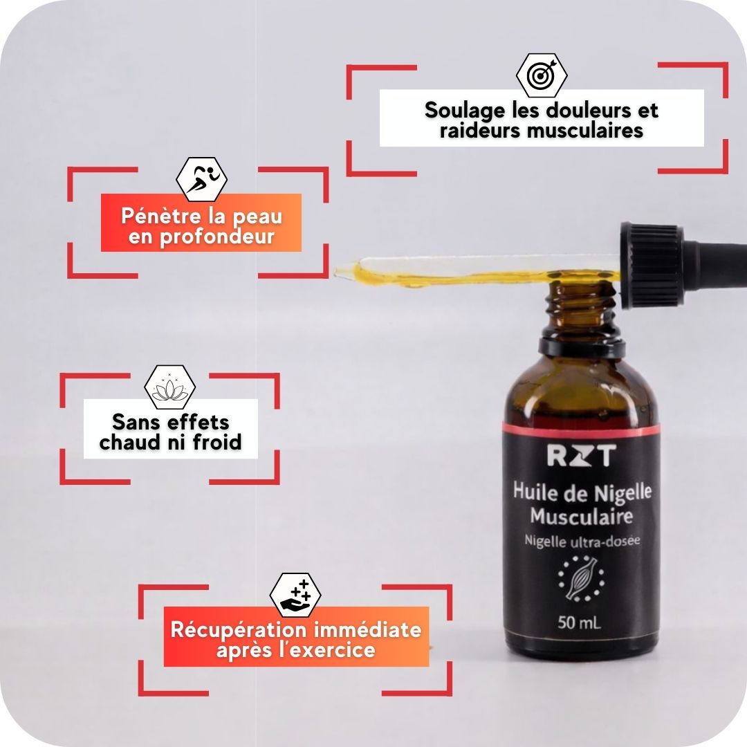 Huile de massage musculaire - Nigelle Ultra dosée